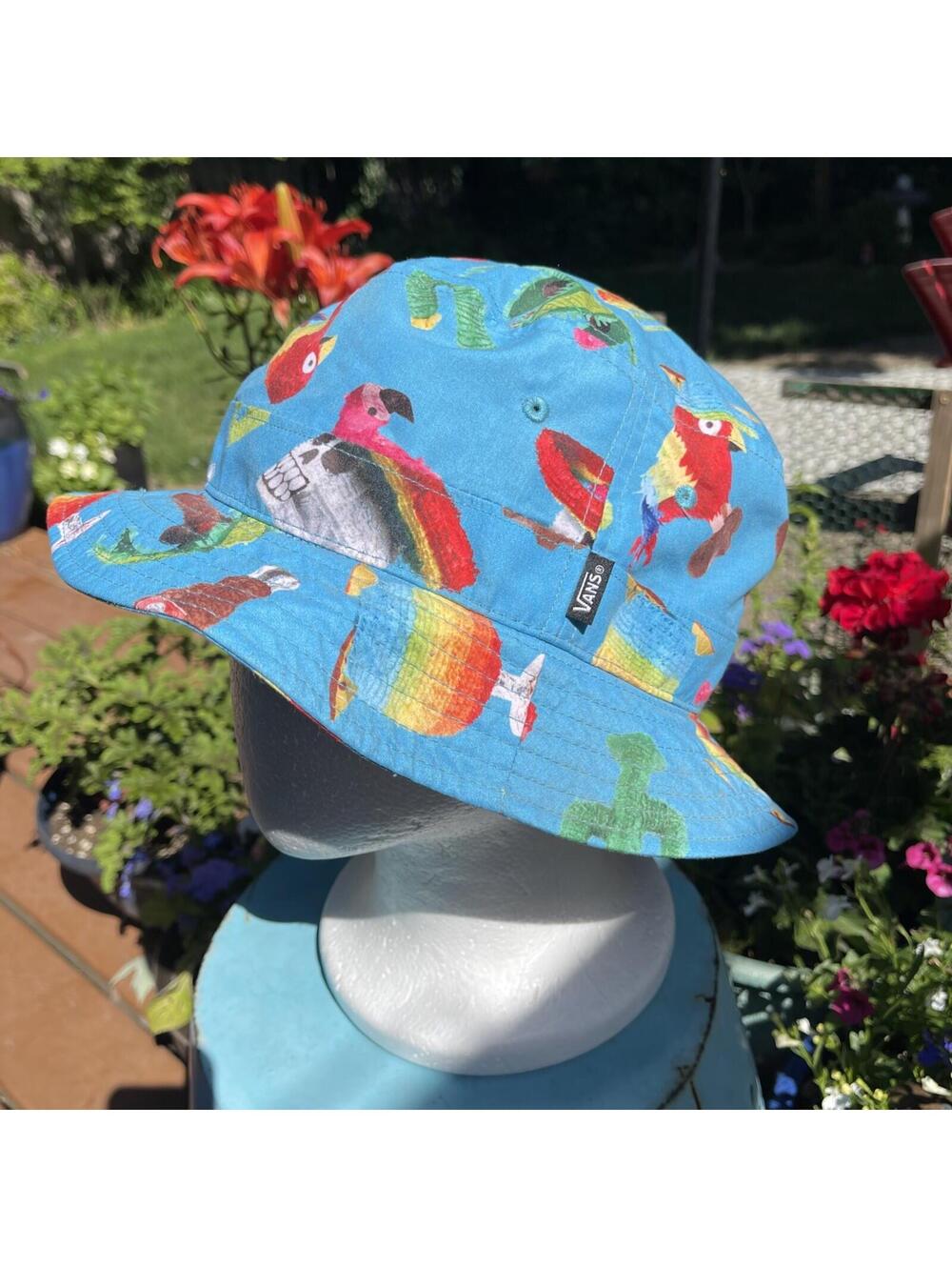 Vans Tropical Theme Turquoise Bucket Hat Large Extra Large